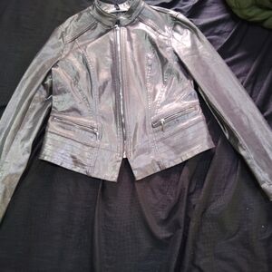 Metallic Silver Women's Jacket